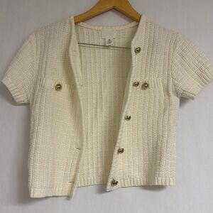 H&M Cream Knit Top
